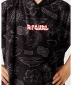 Rip Curl Sessions Hooded Towel - Boy in WASHED BLACK