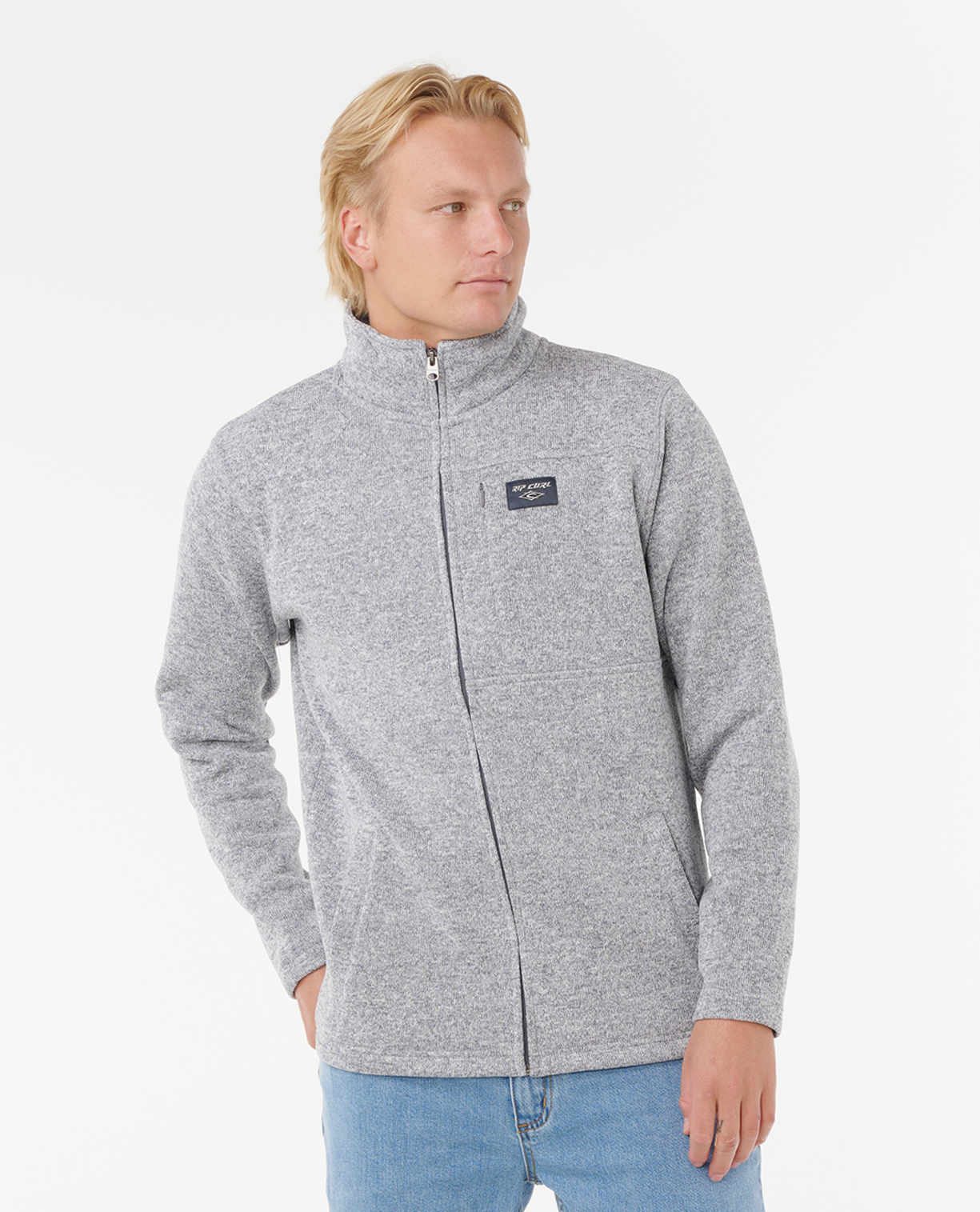 Rip Curl Crescent Zip Thru in GREY MARLE