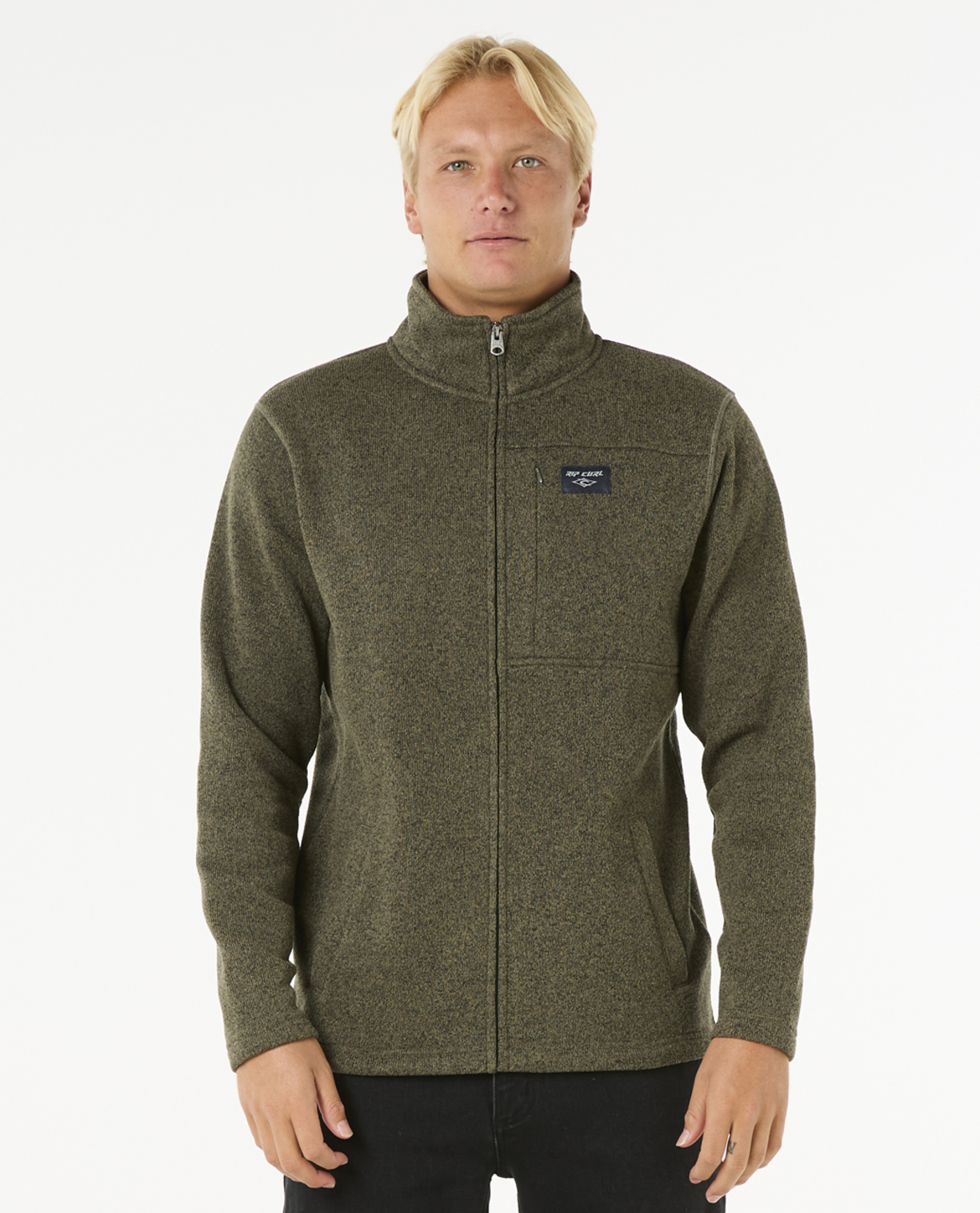 Rip Curl Crescent Zip Thru in DARK OLIVE