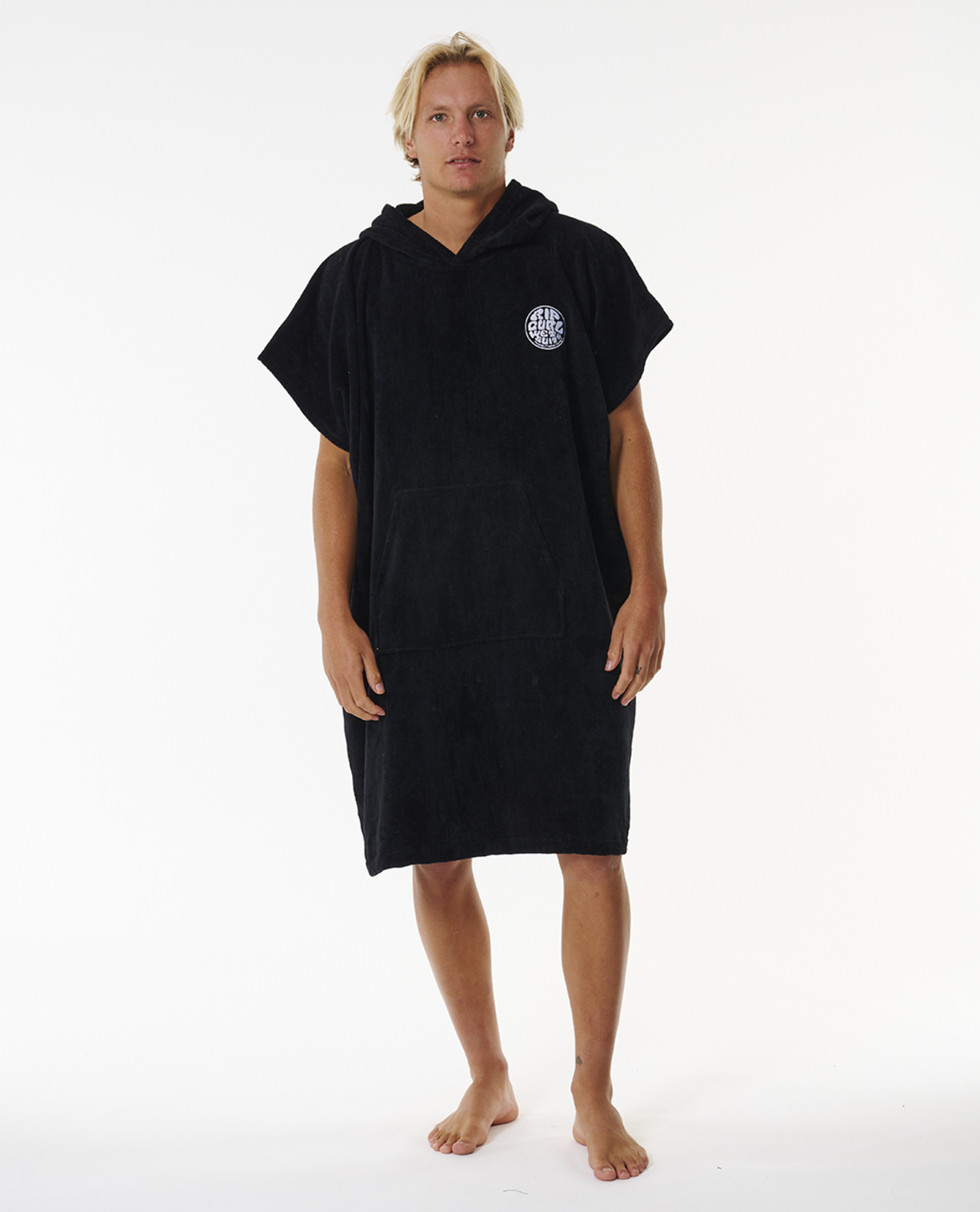 Rip Curl Logo Hooded Towel in BLACK