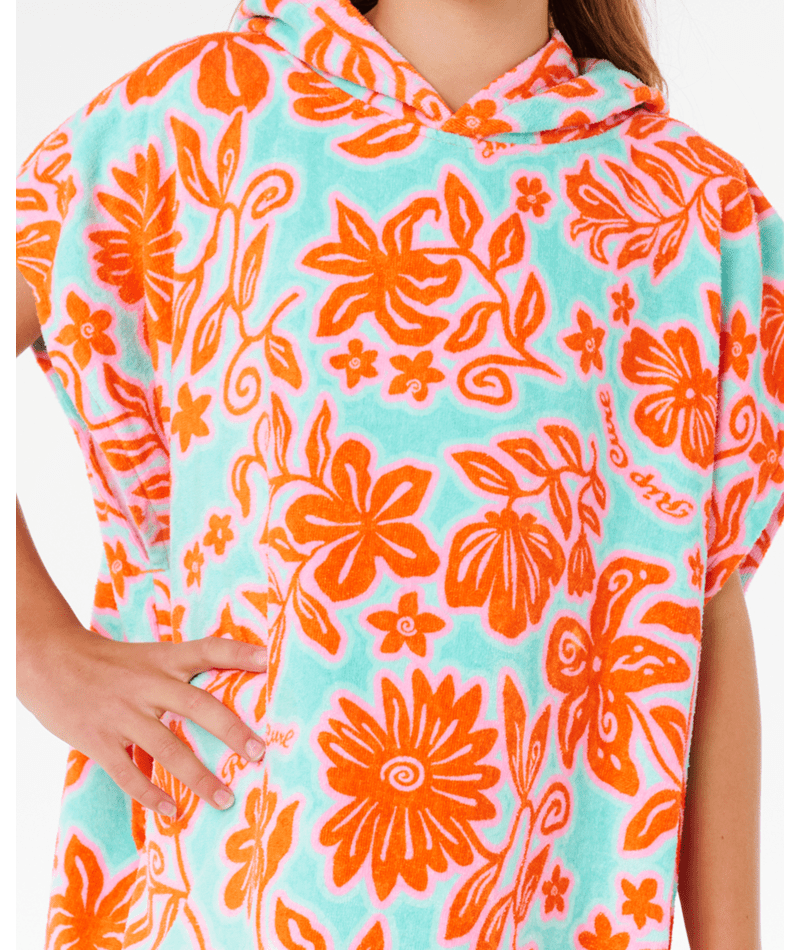 Rip Curl Mixed Cotton Hooded Towel-Girl in TEAL