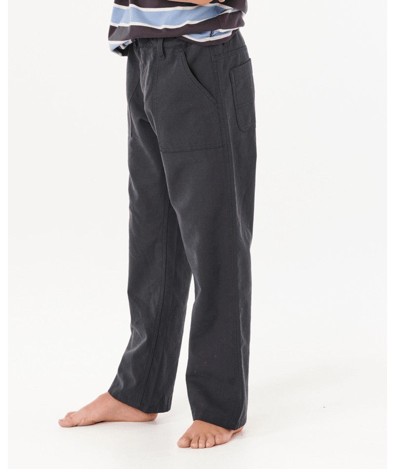 Rip Curl Hyped Canvas Pant-Boy in WASHED BLACK