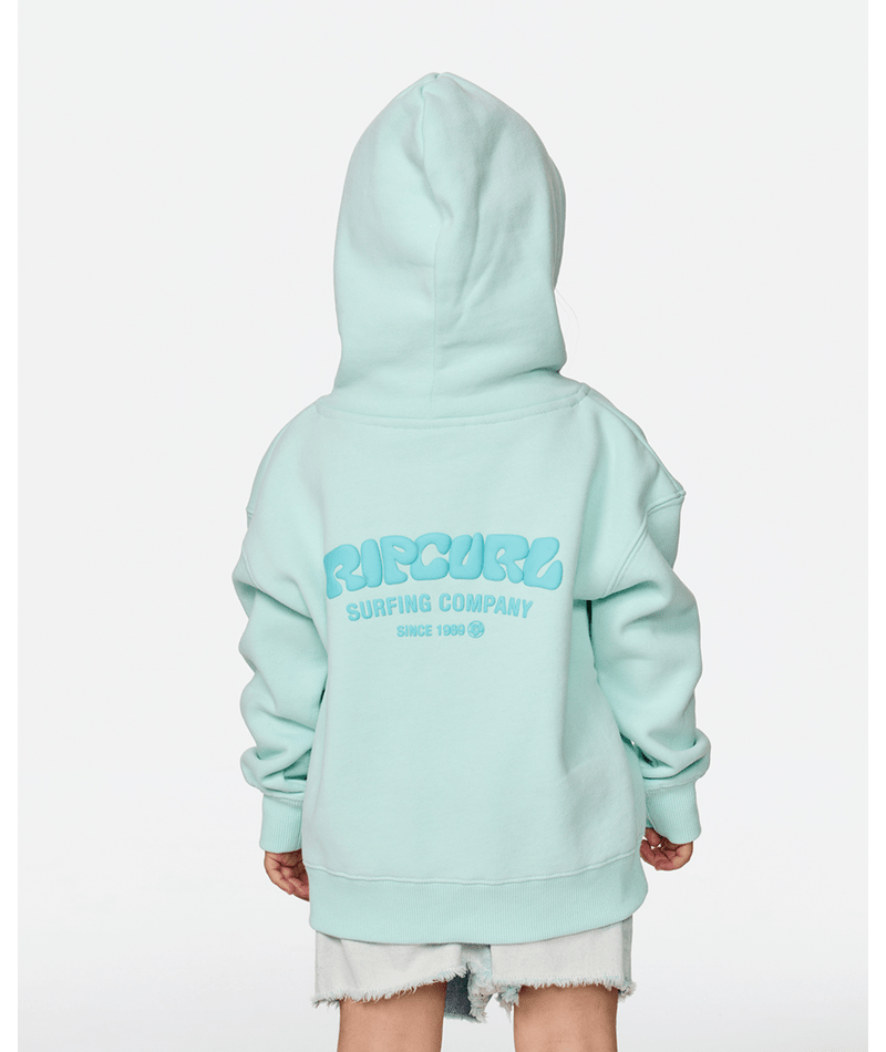 Rip Curl Surf Puff Heritage Hood-Girl in LIGHT SEA BLUE