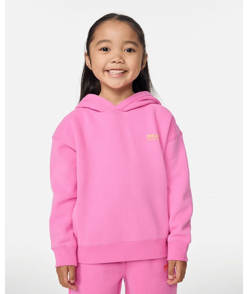 Rip Curl Surf Puff Heritage Hood-Girl in SUPER PINK