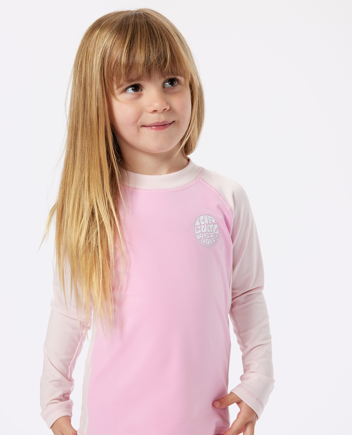 Rip Curl Icons Uv Brushed L/S - Girl in BRIGHT PINK