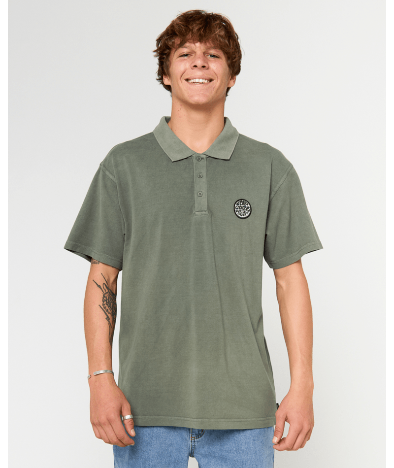 Rip Curl Wettie Polo in CACTUS GREEN