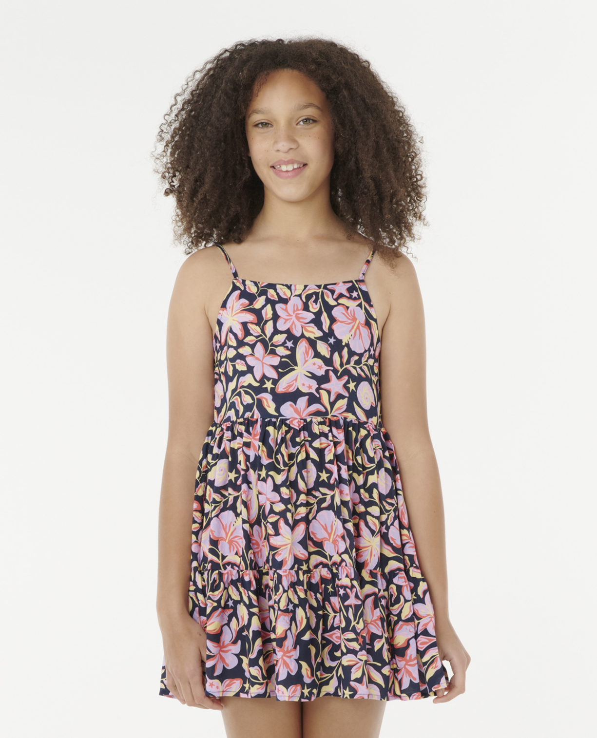 Rip Curl Sunset Skies Tier Dres-Girl in NAVY