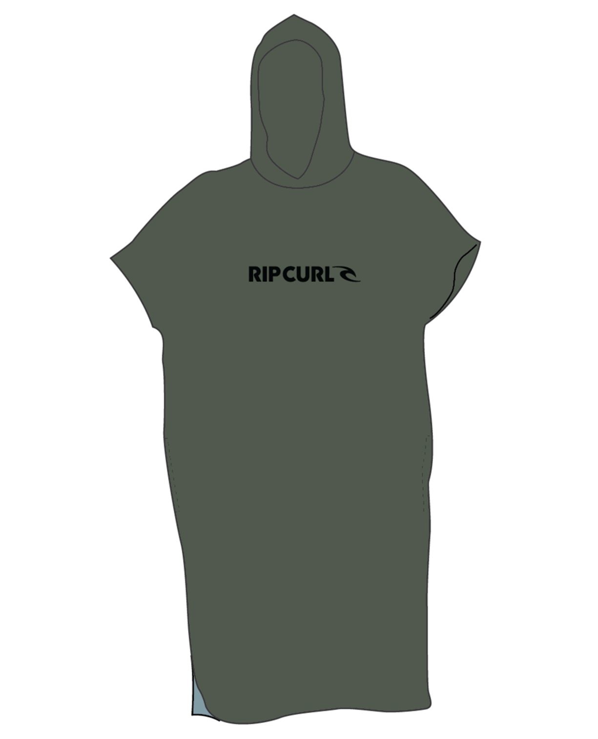 Rip Curl Brand Hooded Towel in OLIVE