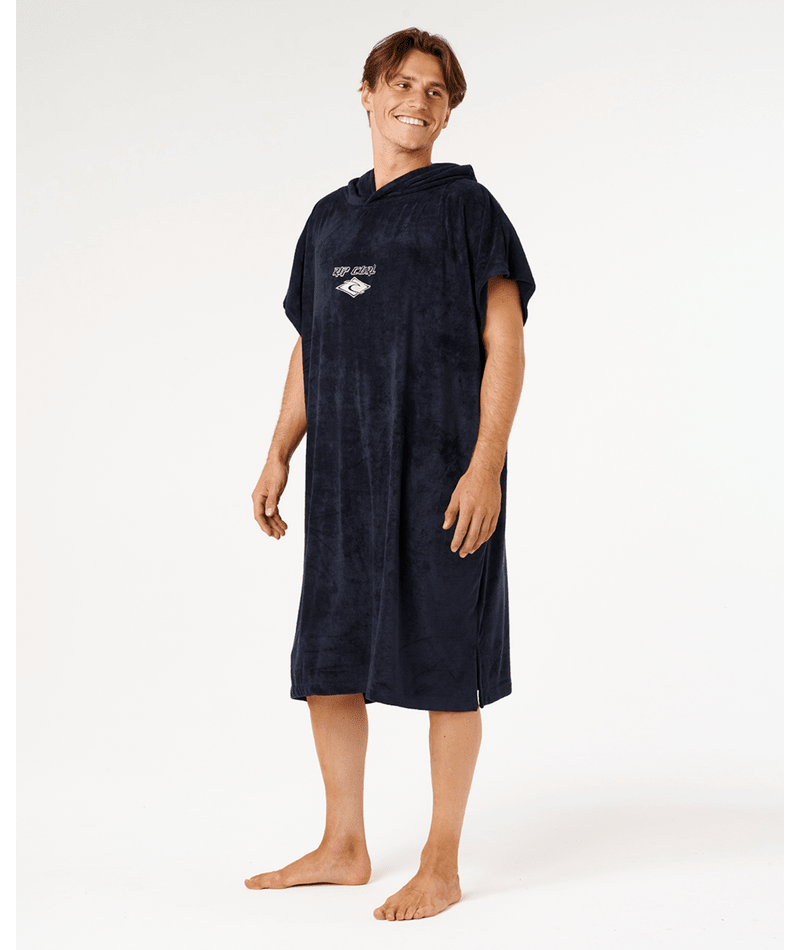 Rip Curl Classic Surf Hooded Towel in BLACK/OFF WHITE