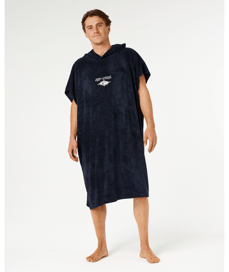 Rip Curl Classic Surf Hooded Towel in BLACK/OFF WHITE