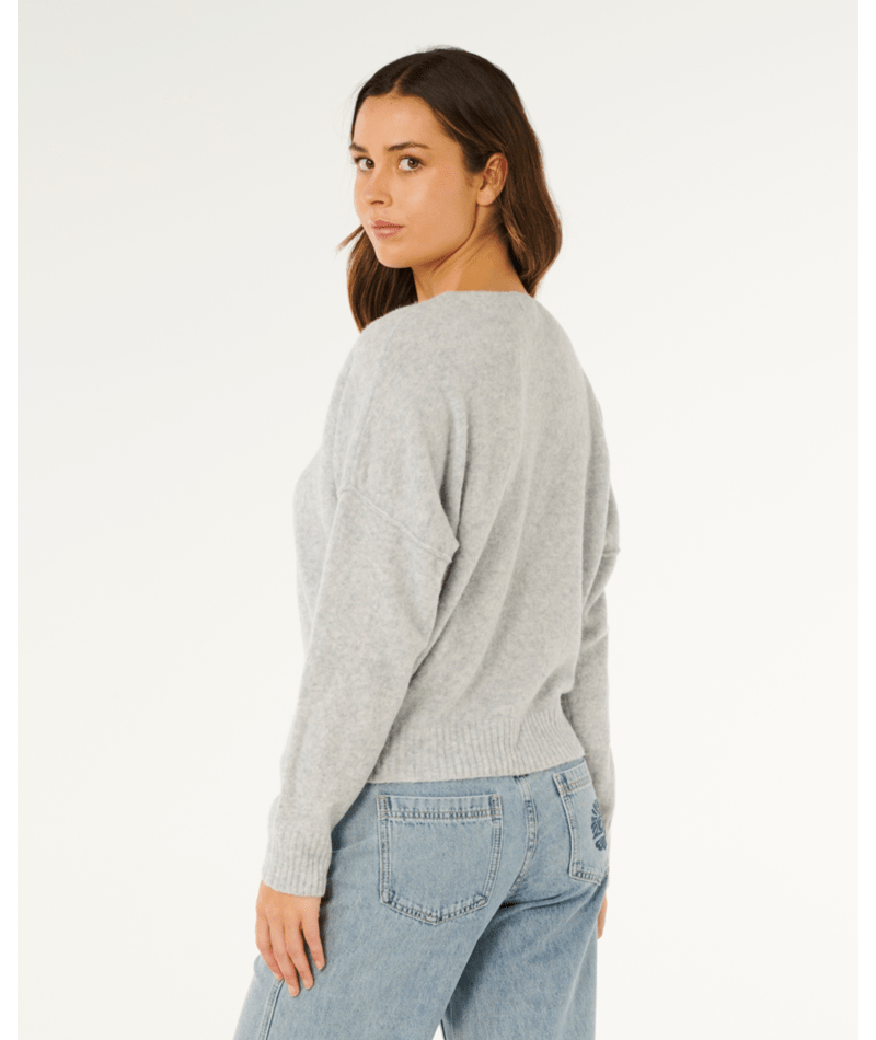 Rip Curl Emily Sweater in LIGHT GREY MARLE
