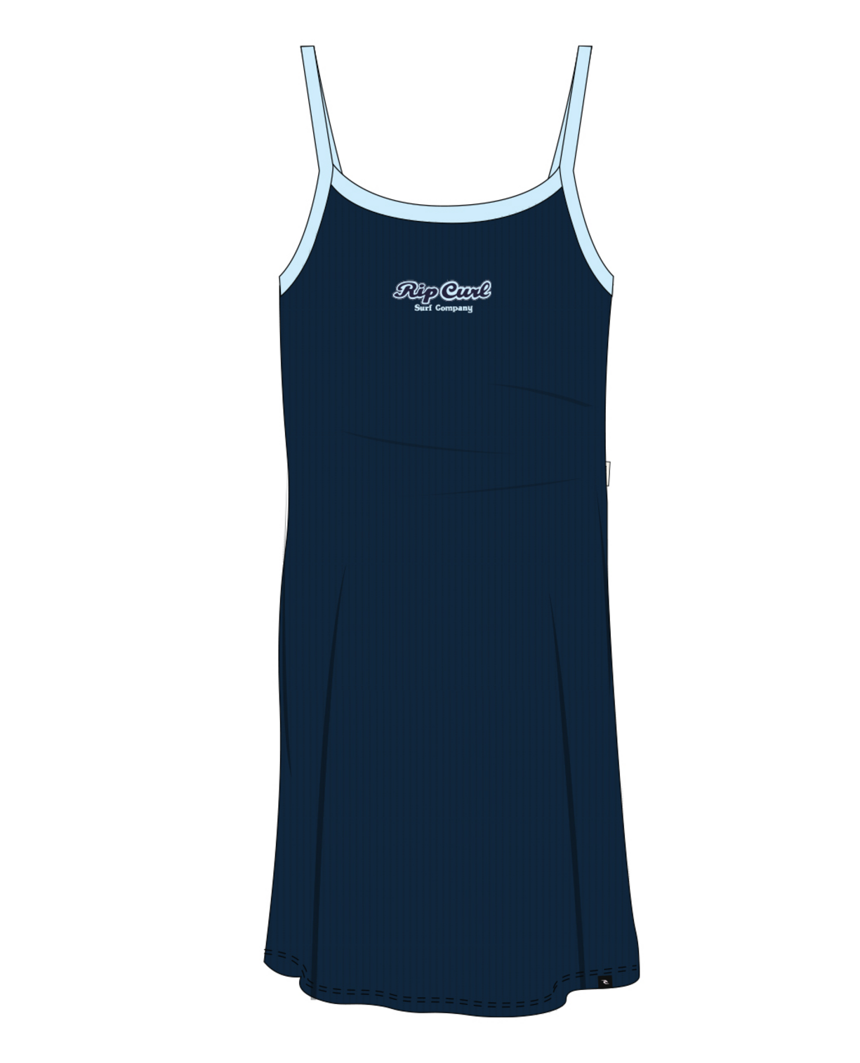 Rip Curl Paradise Club Rib Dress - Girl in Washed Navy
