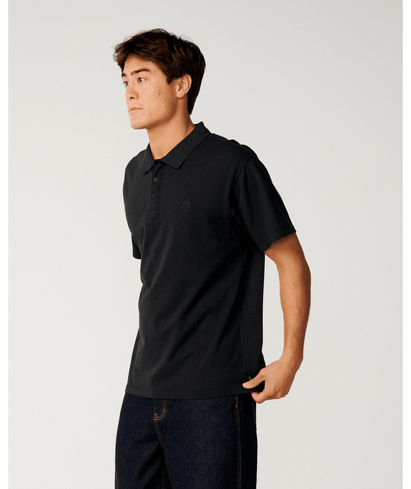 Rip Curl Premium Surf Wettie Polo in BLACK
