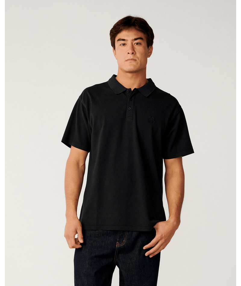 Rip Curl Premium Surf Wettie Polo in BLACK