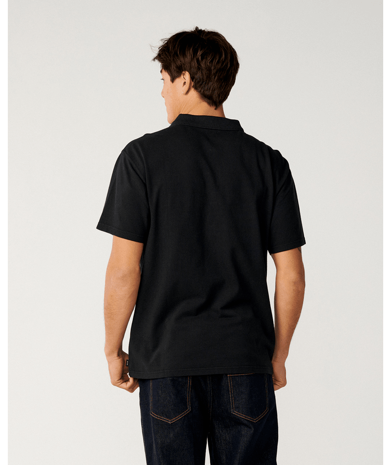 Rip Curl Premium Surf Wettie Polo in BLACK