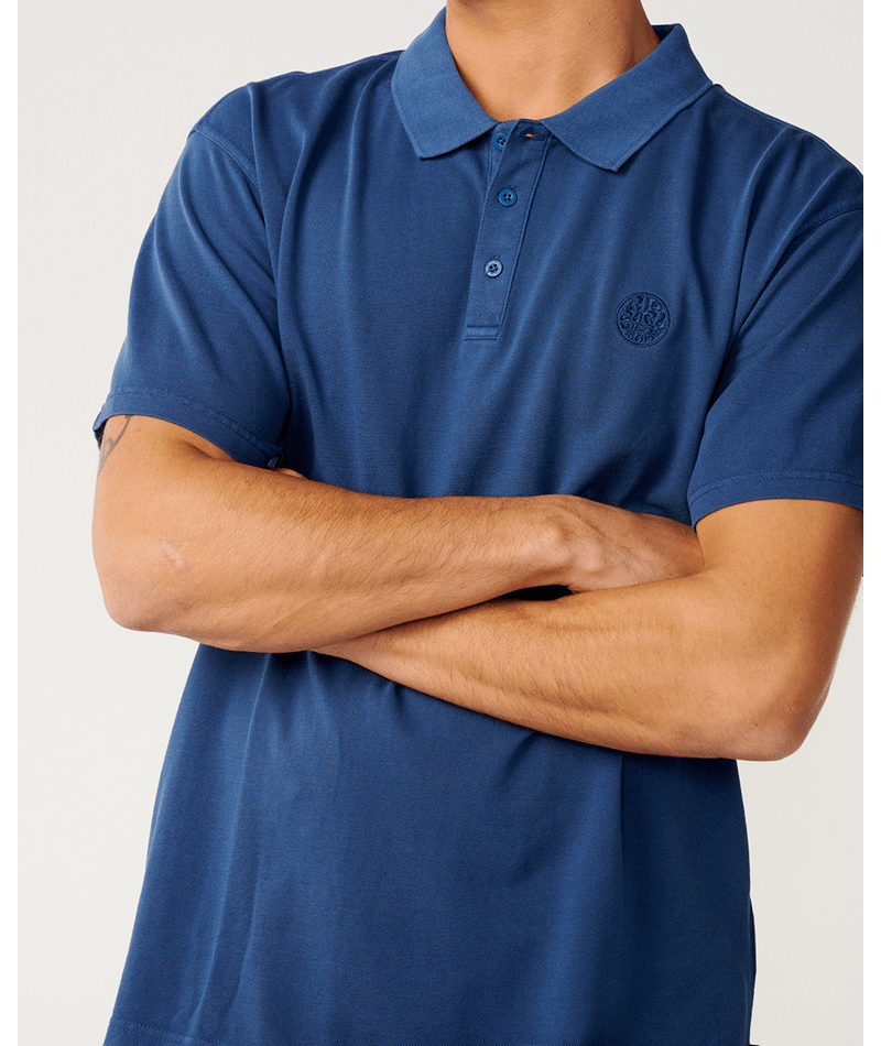 Rip Curl Premium Surf Wettie Polo in LIGHT NAVY