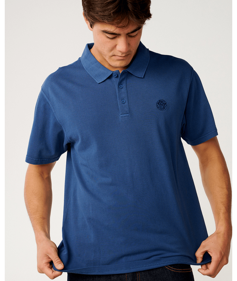 Rip Curl Premium Surf Wettie Polo in LIGHT NAVY