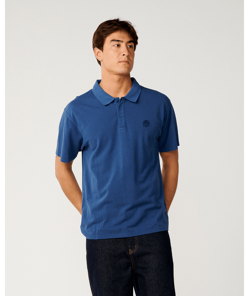 Rip Curl Premium Surf Wettie Polo in LIGHT NAVY