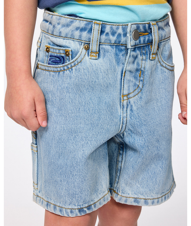 Rip Curl Hyped Up Denim Short-Boy in WASHED BLUE