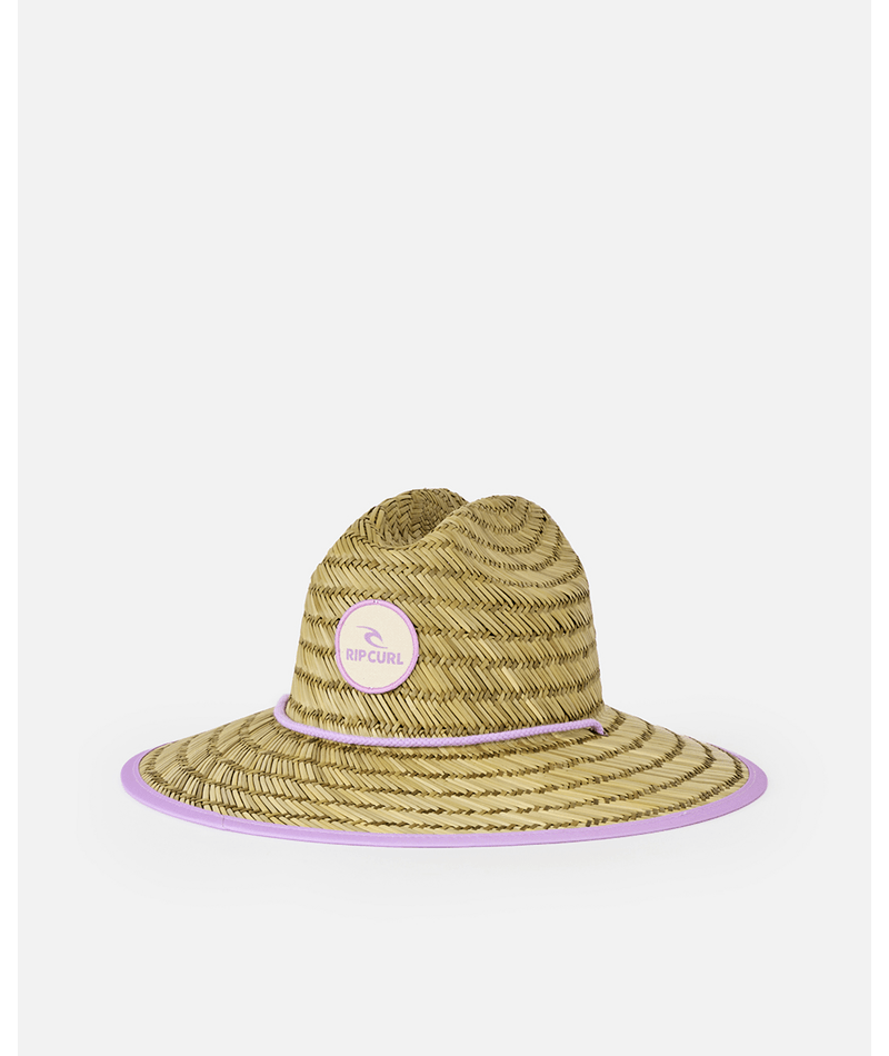 Rip Curl Mixed Straw Sun Hat-Girl in BRIGHT LILAC