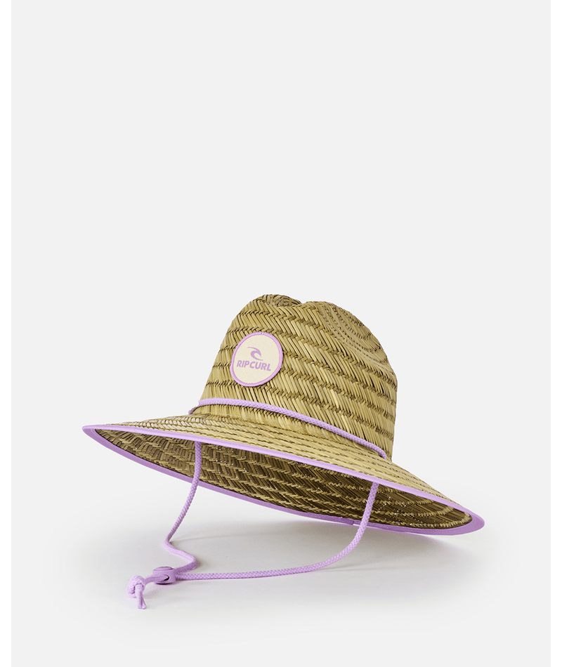 Rip Curl Mixed Straw Sun Hat-Girl in BRIGHT LILAC