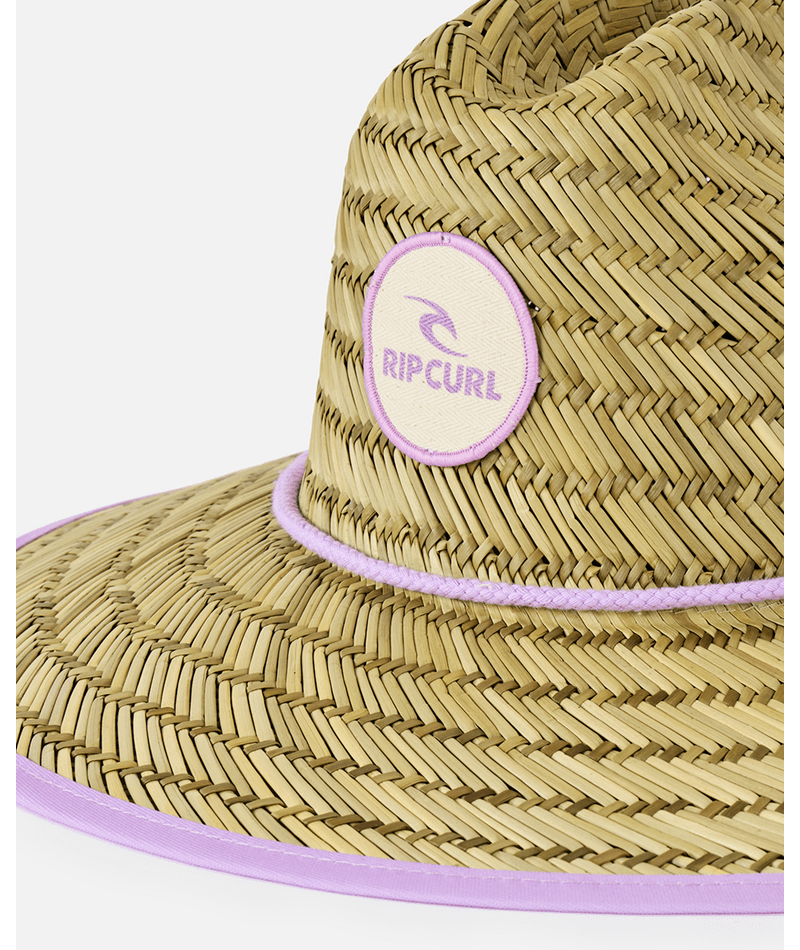 Rip Curl Mixed Straw Sun Hat-Girl in BRIGHT LILAC