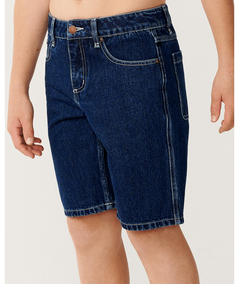 Rip Curl Hyped Up Denim Walkshort-Boy in True Indigo