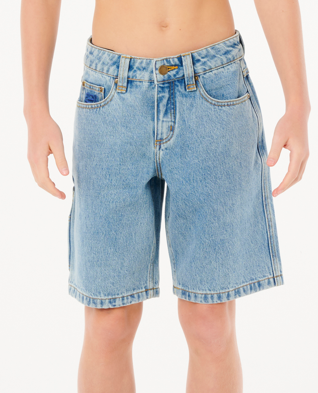 Rip Curl Hyped Up Denim Walkshort-Boy in WASHED BLUE