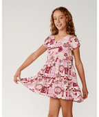 Rip Curl Costa Del Sol Woven Dress-Girl in LILAC