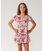 Rip Curl Costa Del Sol Woven Dress-Girl in LILAC