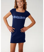 Rip Curl Costa Del Sol Rib Dress-Girl in NAVY