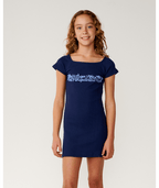 Rip Curl Costa Del Sol Rib Dress-Girl in NAVY