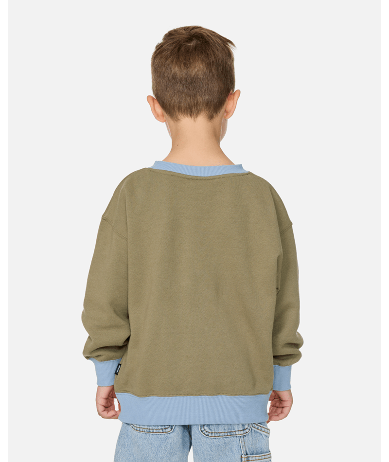 Rip Curl Ride The Wave Crew - Boy in SURPLUS GREEN