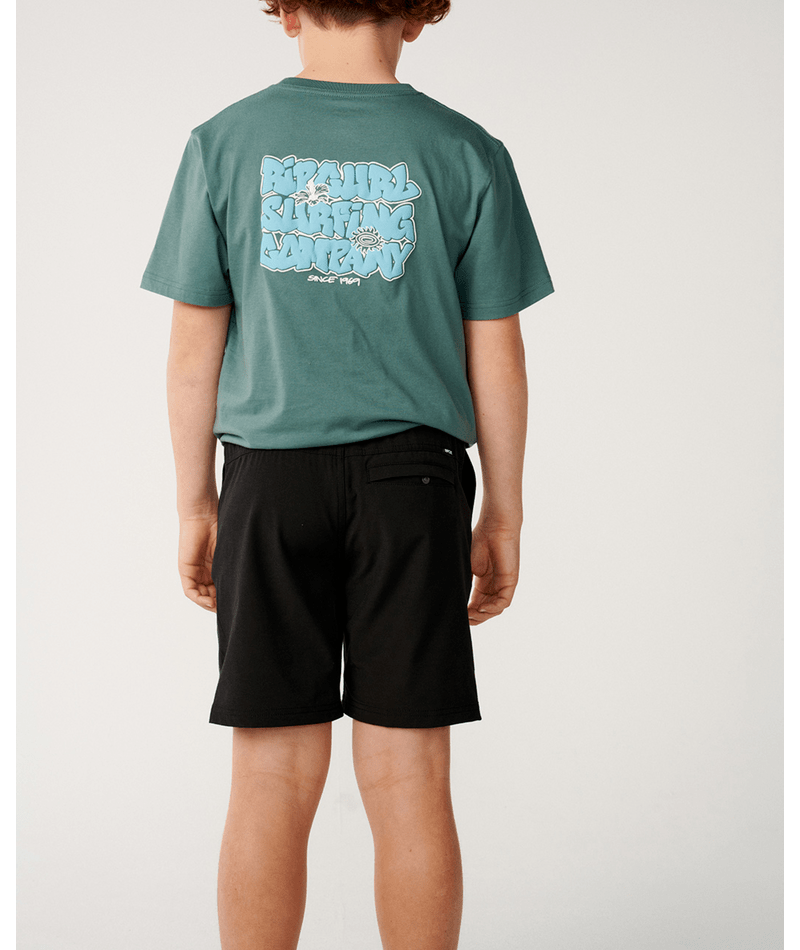 Rip Curl Boardwalk Phase Volley-Boy in BLACK