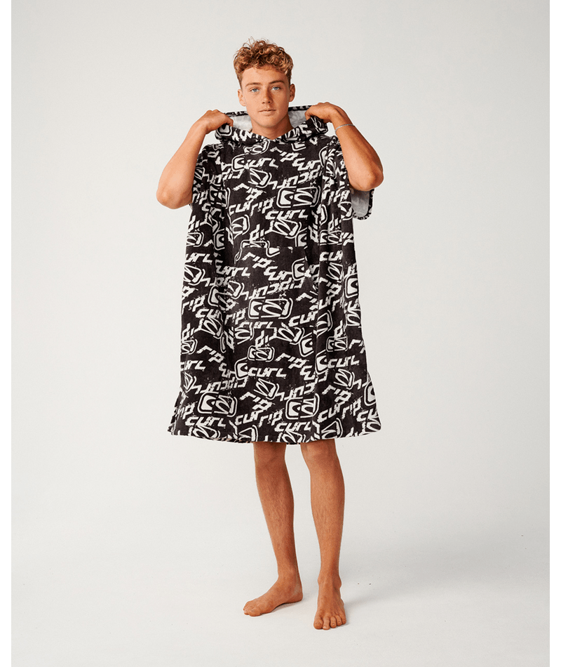 Rip Curl Sessions Hooded Towel in WASHED BLACK