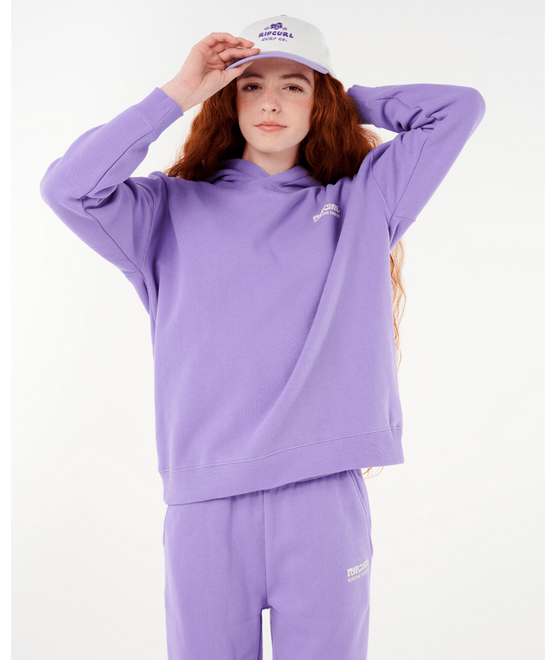 Rip Curl Surf Puff Hood-Girl in PURPLE