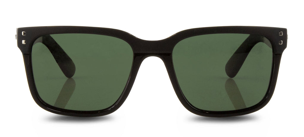 Carve Rivals - Combination Gloss And Matte Black Frame with Green Polarized Lens in Single