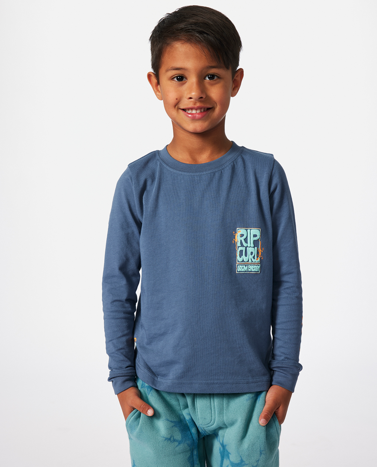 Rip Curl Grom Energy Ls Tee - Boy in VINTAGE NAVY