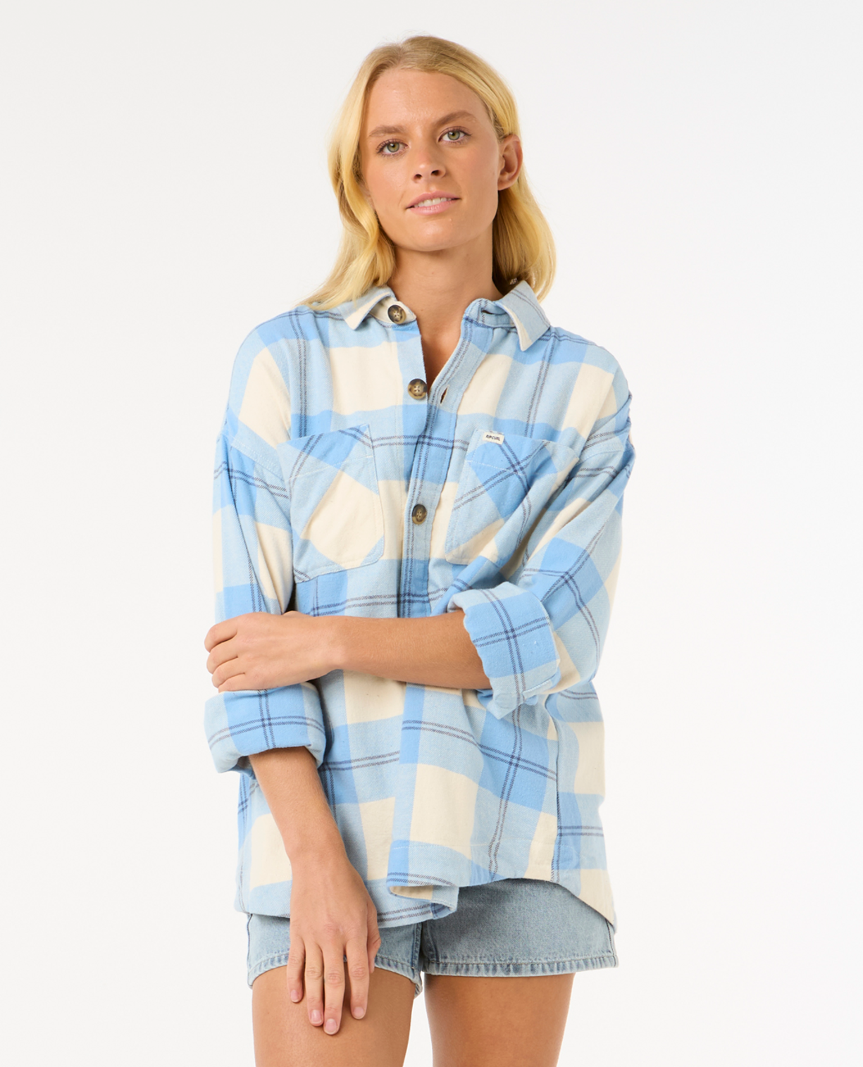 Rip Curl La Isla Flannel Shirt in BLUE