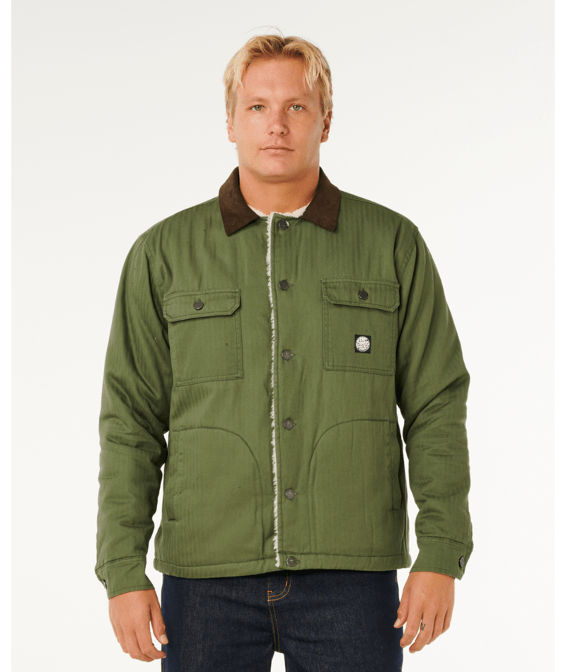 Rip Curl Premium Surf Sherpa Jkt in DARK OLIVE