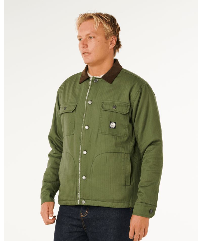 Rip Curl Premium Surf Sherpa Jkt in DARK OLIVE