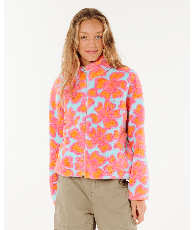 Rip Curl Neon Isles Polar Fleece-Girl in AQUA