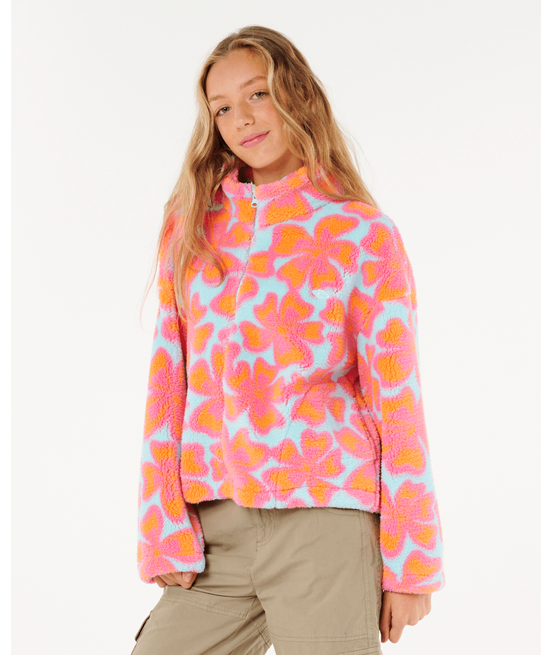 Rip Curl Neon Isles Polar Fleece-Girl in AQUA