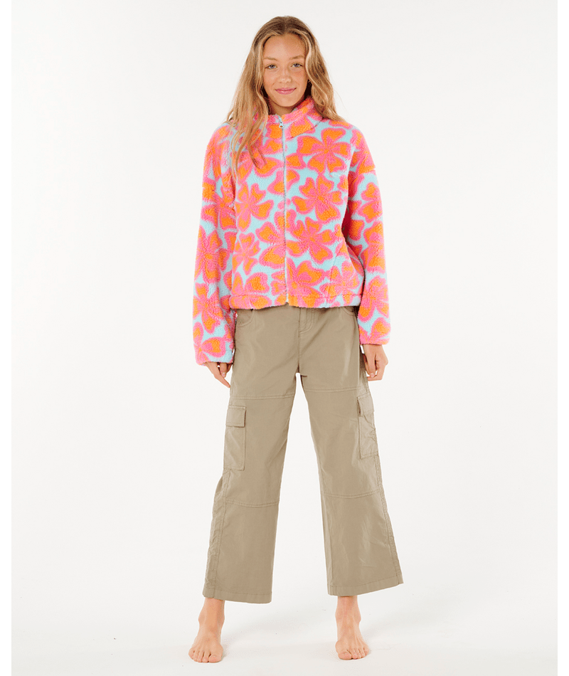 Rip Curl Neon Isles Polar Fleece-Girl in AQUA