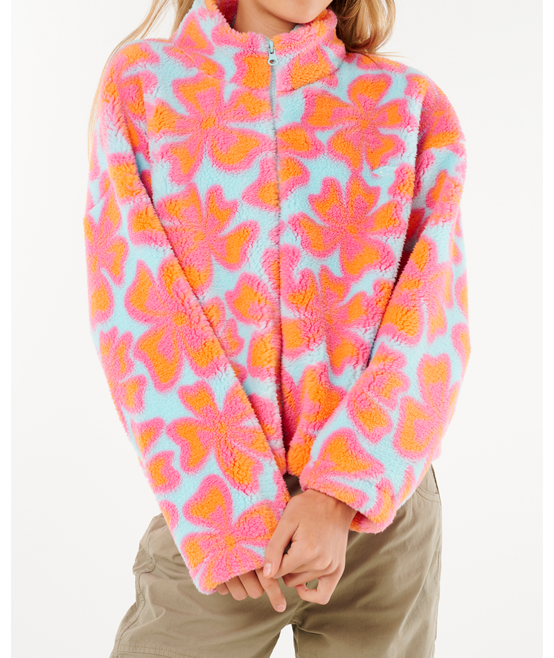 Rip Curl Neon Isles Polar Fleece-Girl in AQUA