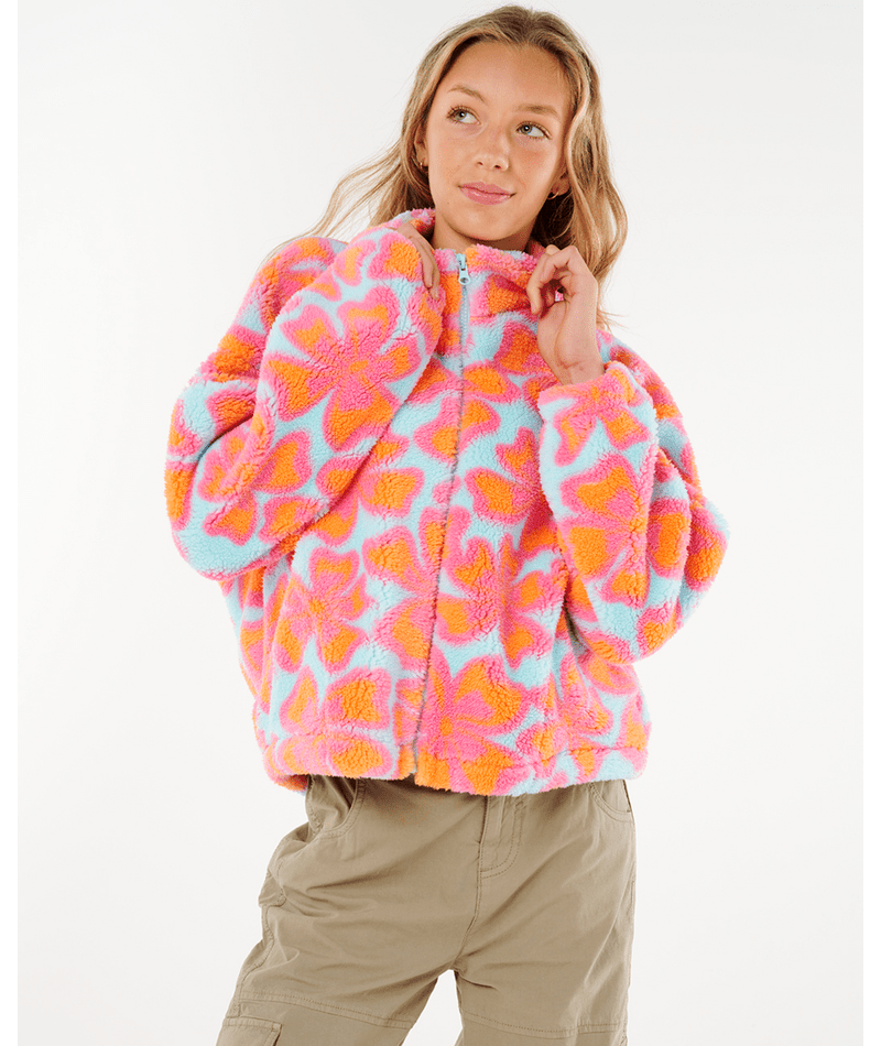 Rip Curl Neon Isles Polar Fleece-Girl in AQUA
