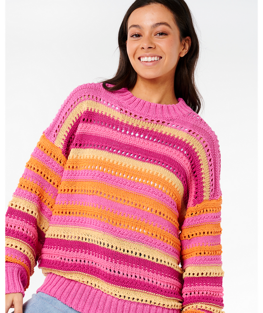 Rip Curl Neon Isles Cotton Stripe Knit