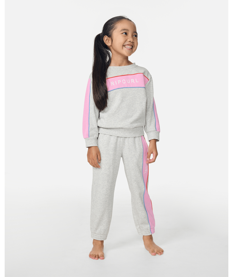 Rip Curl Sunshine Revival Crew-Girl in LIGHT GREY MARLE
