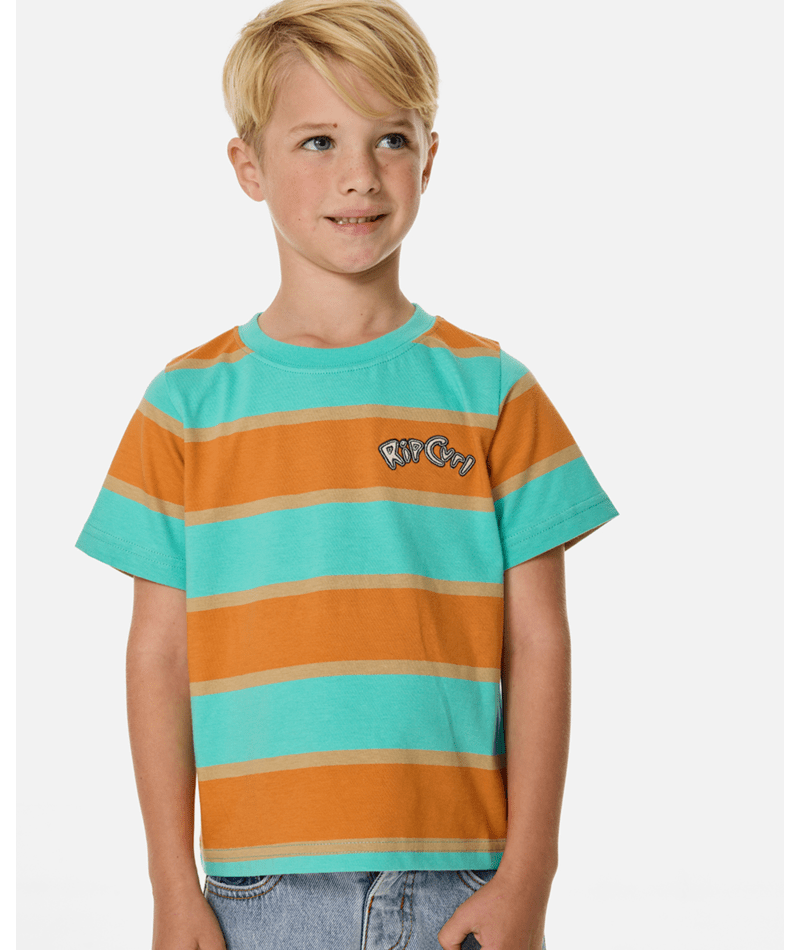 Rip Curl Ride The Wave Stripe Tee - Boy in VITAMIN C