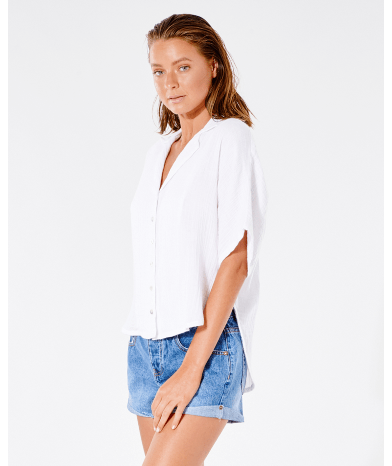 Rip Curl Premium Surf S/S Shirt in WHITE